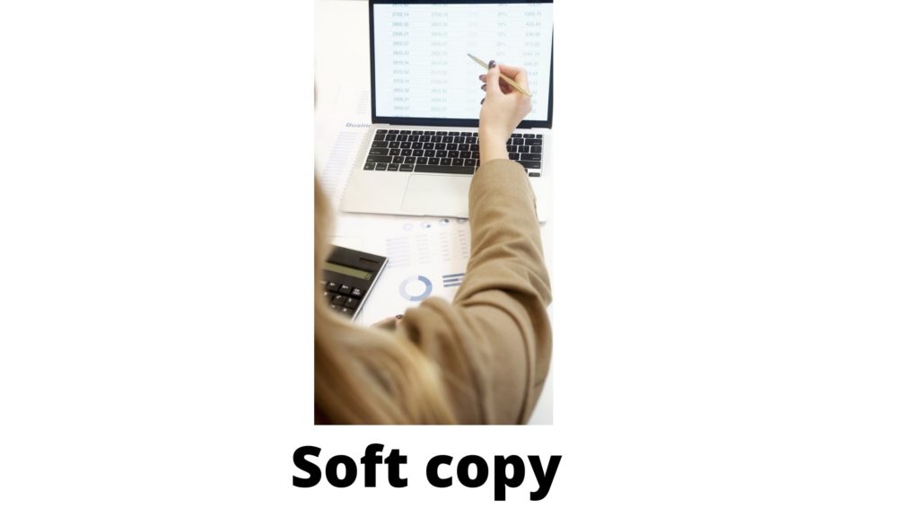 What is a soft copy in computer