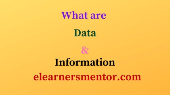 what are data and information