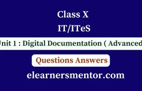 class 10 IT/ITeS Digital Documentation questions answers