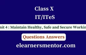 class 10 IT/ITeS unit 4 Maintain healthy safe and secure working questions answers