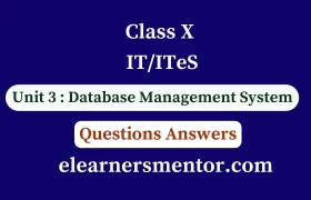 class 10 IT/ITeS Database Management System questions answers