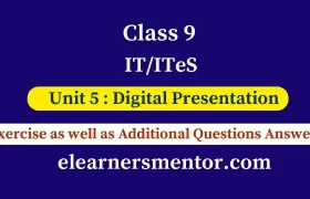 class 9 IT/ITeS digital presentation questions answers