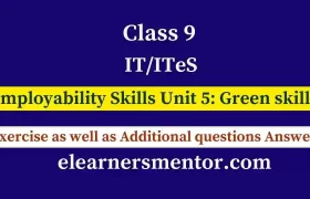 class 9 IT 402 employability Skills Green Skills questions answers ncert cbse